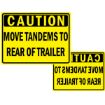 Move tandems sign, reverse text or regular text.