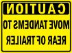 Move tandems sign, reverse text or regular text.