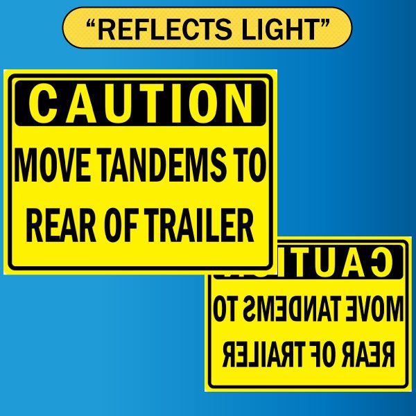 Move Tandems, Loading Dock Sign, Alum HIP 0.063 - 20" X 14"