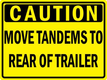 Move Tandems, Loading Dock Sign, Alum HIP 0.063 - 20" X 14" - D150AH63YLBLK20X14 Move Tandems, Loading Dock Sign, Alum HIP 0.063 - 20" X 14"