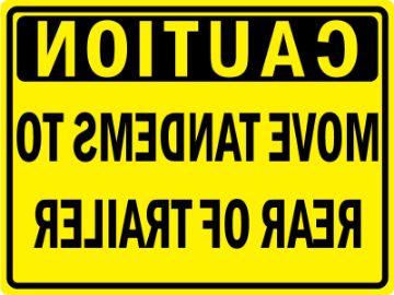 Move Tandems, Loading Dock Sign, Alum HIP 0.063 - 20" X 14" - D150AH63YLBLK20X14RT Move Tandems, Loading Dock Sign, Alum HIP 0.063 - 20" X 14"