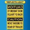 Move Tandems & Mirrored Loading Dock Sign, Alum HIP 0.063 - 24" X 36"