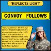 Convoy Follows US Military Convoy Sign, Alum HIP 0.08 - 50" X 8"