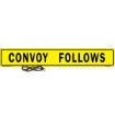Convoy Follows US Military Convoy Sign, PVC 13 OZ - 50" X 8"