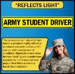Army Student Driver US Military Convoy Sign, Alum HIP 0.08 - 50" X 8"