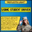 US Military Convoy Sign, USMC Student Driver, Alum HIP 0.063 - 50" X 8"