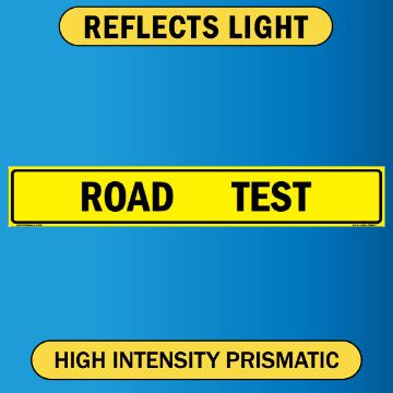 US Military Convoy Sign, ROAD TEST, Alum HIP 0.080 - 50" X 8" - MC108AH08YLBLK50X08		 ROAD TEST US Military Convoy Sign, Alum HIP 0.080 - 50" X 8"