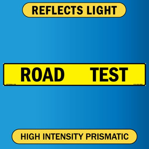 US Military Convoy Sign, ROAD TEST XL, Alum HIP 0.080 - 50" X 8"