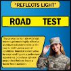 US Military Convoy Sign, ROAD TEST XL, Alum HIP 0.080 - 50" X 8"