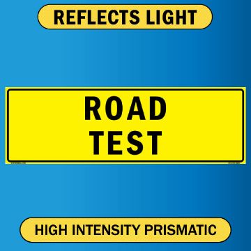 US Military Convoy Sign, ROAD TEST, Alum HIP 0.080 - 50" X 16" - MC108AH08YLBLK50X16		 US Military Convoy Sign, ROAD TEST, Alum HIP 0.080 - 50" X 16"