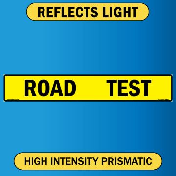 US Military Convoy Sign, ROAD TEST XL, Alum HIP 0.063 - 50" X 8" - MC108AH63YLBLK50X08XL US Military Convoy Sign, ROAD TEST XL, Alum HIP 0.063 - 50" X 8"
