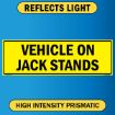 US Military Convoy Sign, VEHICLE ON JACK STANDS, Alum HIP 0.080 - 50" X 16" 