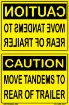 Move Tandems & Mirrored Loading Dock Sign, Alum HIP 0.063 - 18" X 24"