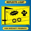 Trailer Corner Warning Backing into Dock - Crunch, Loading Dock Sign, Alum HIP 0.063 - 36" X 24"