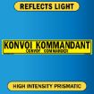 Reflective Convoy Ahead Sign, Bilingual German/English, 0.063 Alum HIP - 50x16