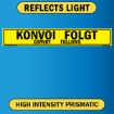 Reflective Convoy Commander Sign, Bilingual German/English, 0.063 Alum HIP - 50x8