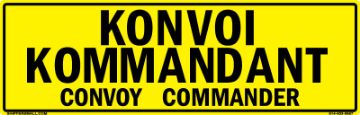 Reflective Convoy Follows Sign, Aluminum HIP 0.080, Bilingual German/English, 50x8 Reflective Convoy Follows Sign, Bilingual German/English, 0.080 Alum HIP - 50x8