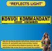 Reflective Convoy Ahead Sign, Bilingual German/English, PVC 13oz - 50x16