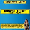 Reflective Convoy Commander Sign, Bilingual German/English, PVC 13oz - 50x8