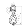 Picture of V10 Swivel Self-Locking Hook w/Bearing (Grade 100)