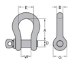 Picture of Peer-Lift Alloy Screw Pin Anchor Shackles