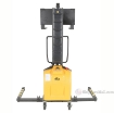 Narrow Mast Stacker with Power Lift and adjustable legs. SLNM-63-AA d