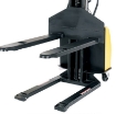 Narrow Mast Semi-Electric Stacker with Fixed Forks, Forks Raise up to 118" SLNM-118-FF e