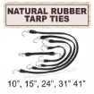 Picture of Natural Rubber Tarp Ties - (box of 50) 10" Long