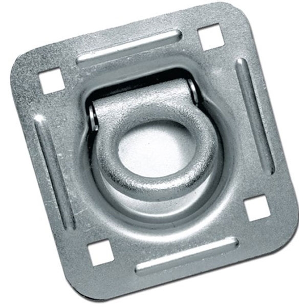 4-7/16” Square Pan Recessed Anchor w/1/5″ Flip Ring