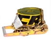 3″ x 30’ Ratchet Strap w/Chain Anchors & Long, Wide Handle