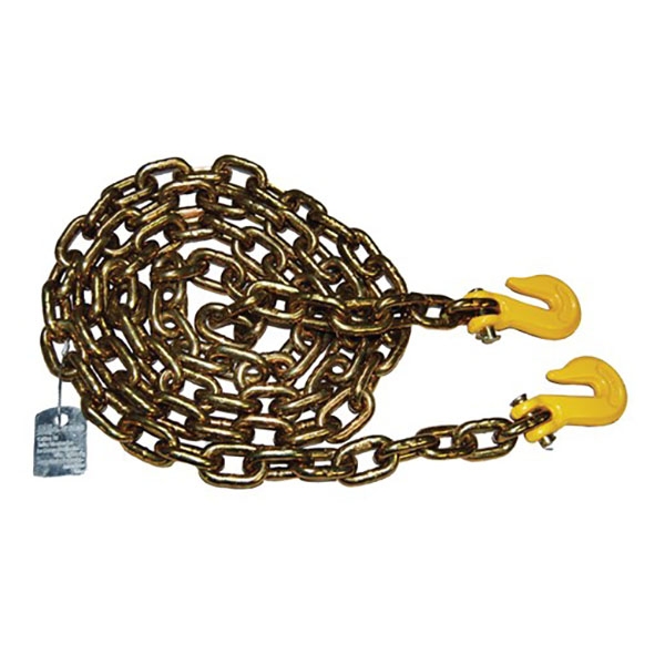 Extra HD 3/8" X 10' Chain with Grade 80 Clevis Hooks