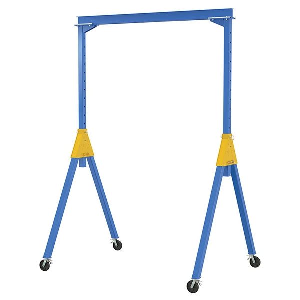 Steel Knock-Down Adjustable Height Gantry Crane with Total Locking Glass Filled Nylon Casters