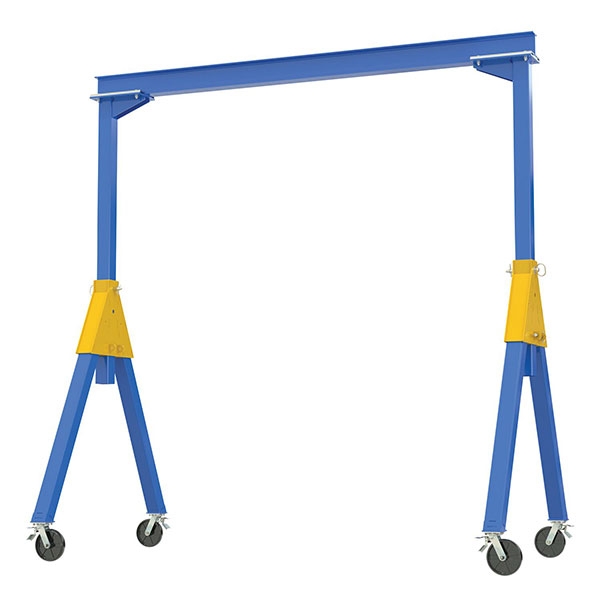 Fixed Height Steel Gantry Cranes with Total Locking Casters - Knockdown