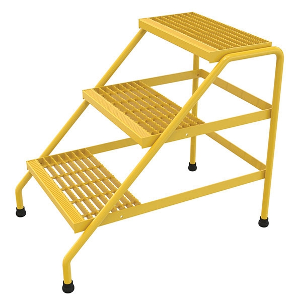 Alum Step Stand - 3 Step Welded Yellow