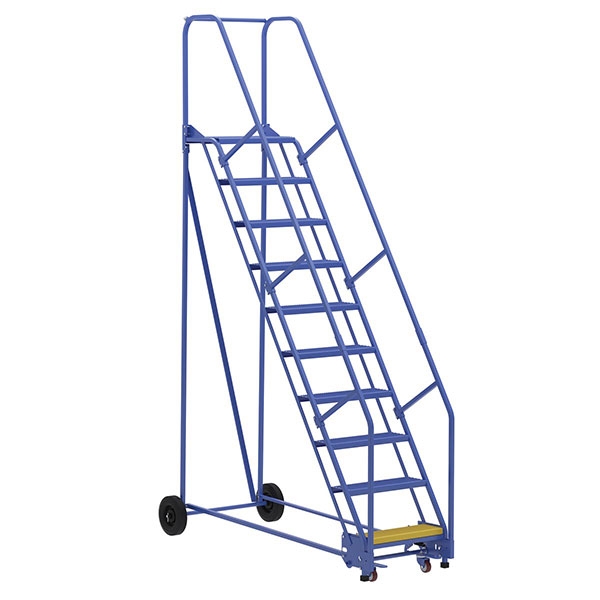 Warehouse Ladder 58 Degree Angle, Perorated 6 Step 14 In