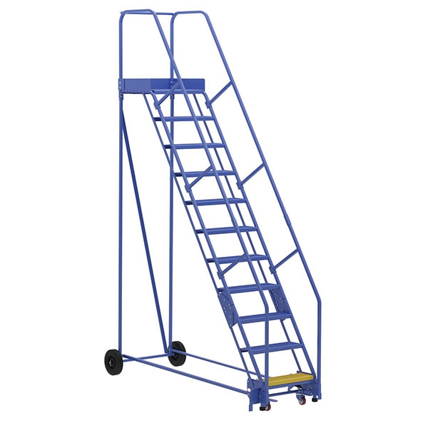 Warehouse Ladder 58 Degree Angle, Perorated 7 Step 21 In