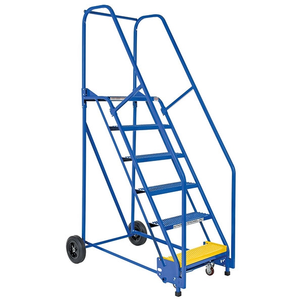 Warehouse Ladder 58 Degree Angle, Perorated 8 Step 14 In