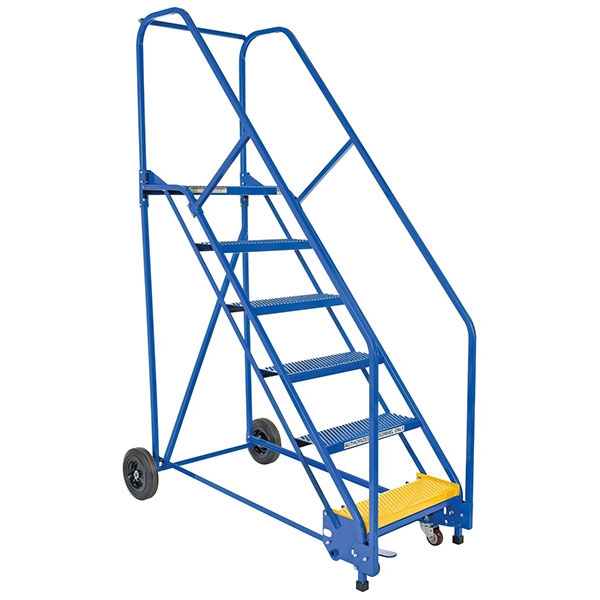 Warehouse Ladder 50 Degree Angle, Perorated 8 Step 14 In