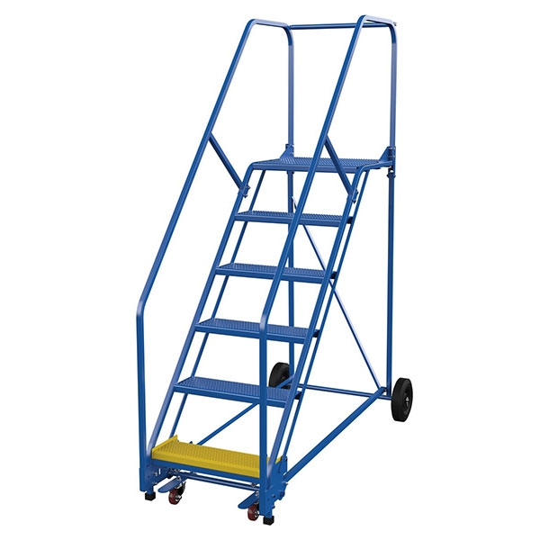 Warehouse Ladder 50 Degree Angle, Perorated 8 Step 21 In