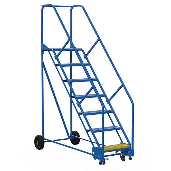 Warehouse Ladder 50 Degree Angle, Perorated 9 Step 14 In