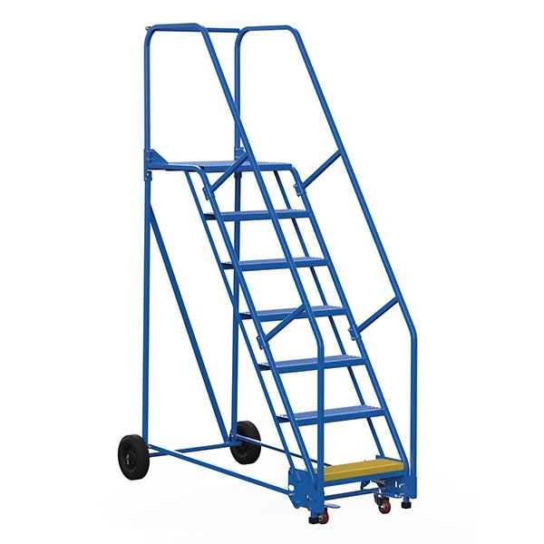 Warehouse Ladder 58 Degree Angle, Perorated 9 Step 21 In