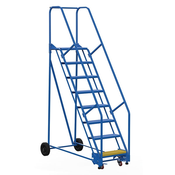 Warehouse Ladder 58 Degree Angle, Perorated 10 Step 14In