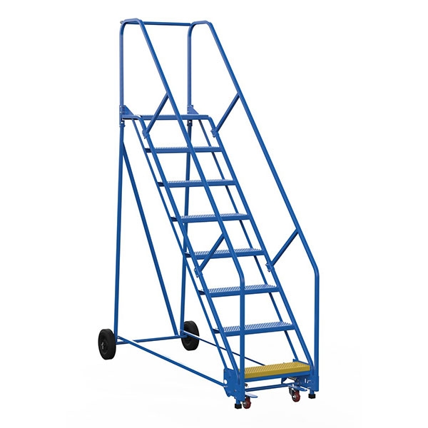 Warehouse Ladder 50 Degree Angle, Perorated 10 Step 14In