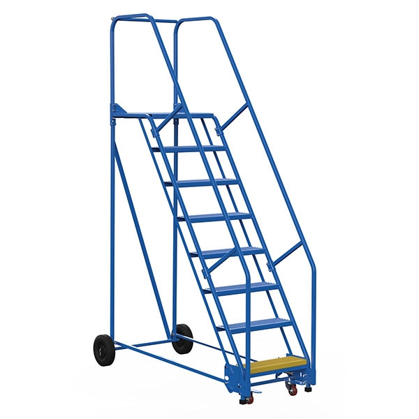 Warehouse Ladder 58 Degree Angle, Perorated 10 Step 21In