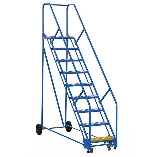 Warehouse Ladder 50 Degree Angle, Grip Strut 11 Step 14In