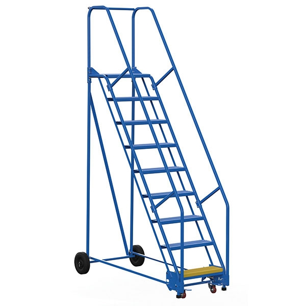 Warehouse Ladder 58 Degree Angle, Perorated 11 Step 14In