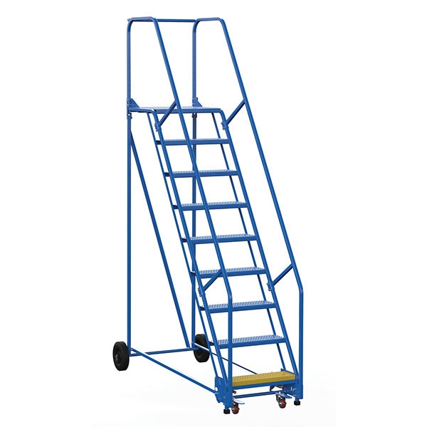 Warehouse Ladder 58 Degree Angle, Perorated 11 Step 21In