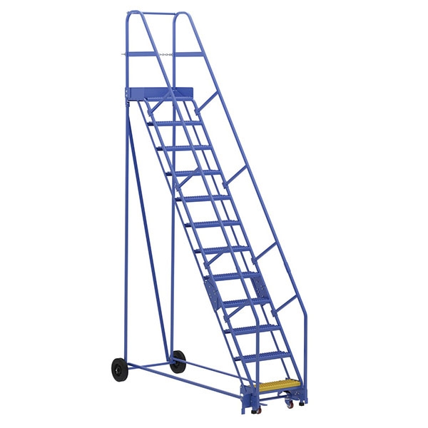 Warehouse Ladder 58 Degree Angle, Grip Strut 12 Stp 14 In.
