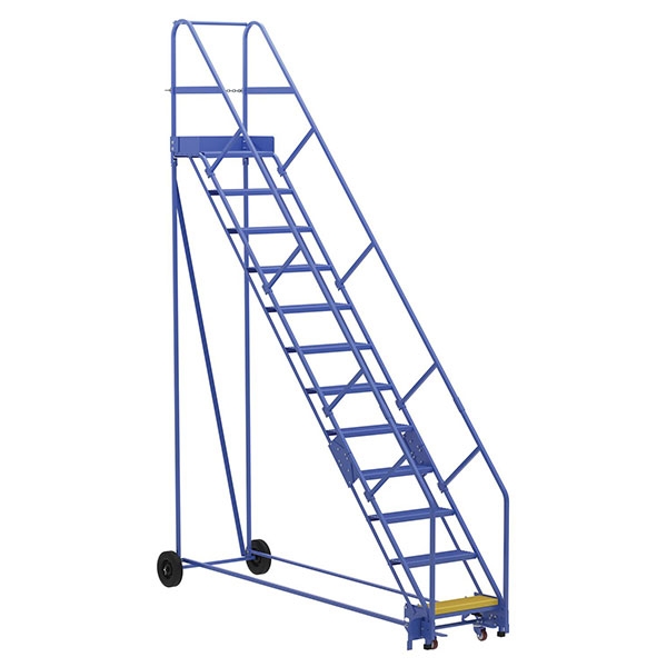 Warehouse Ladder 50 Degree Angle, Perforated 12 Stp 14 In.