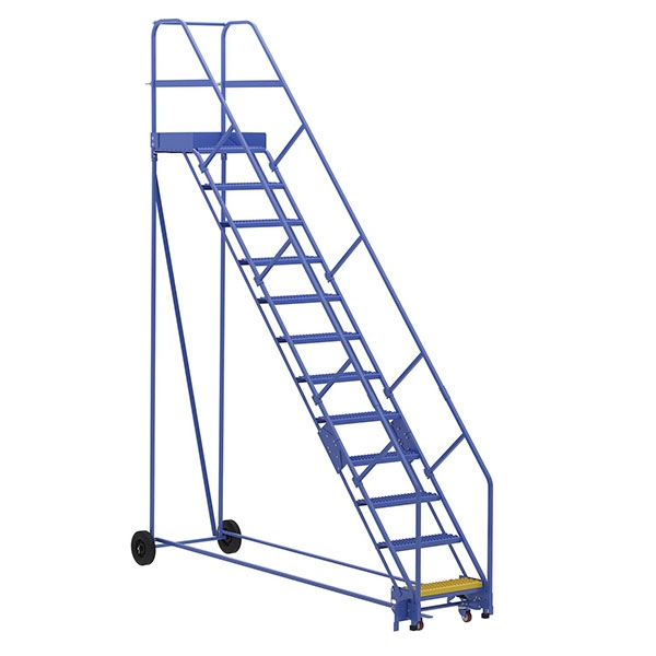 Warehouse Ladder 50 Degree Angle, Grip Strut 12 Stp 21 In.